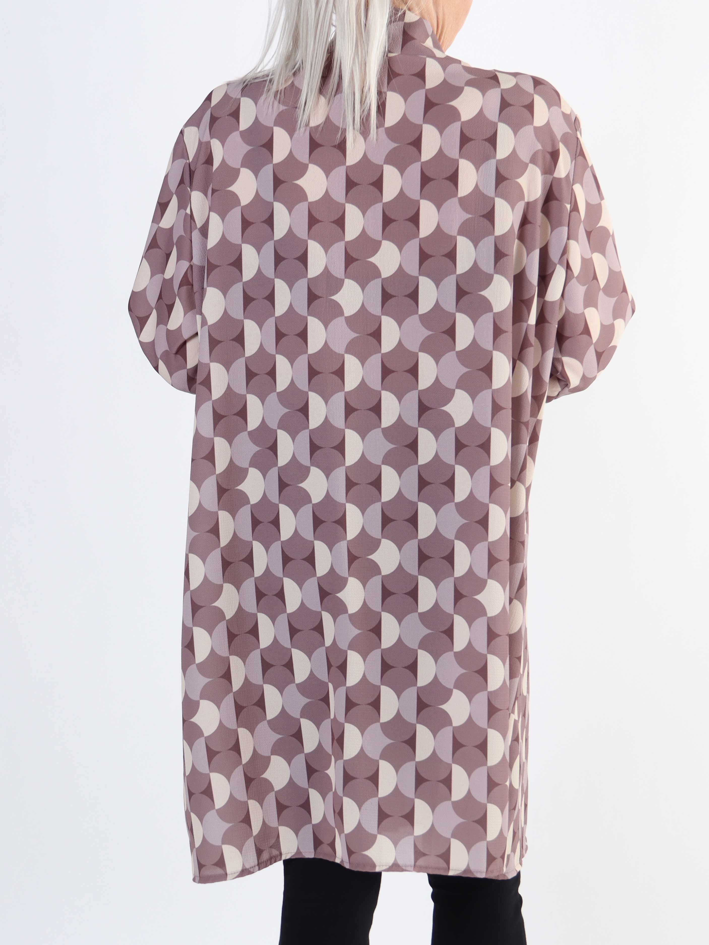 Abigail Pattern - Mønstret plus size skjortekjole